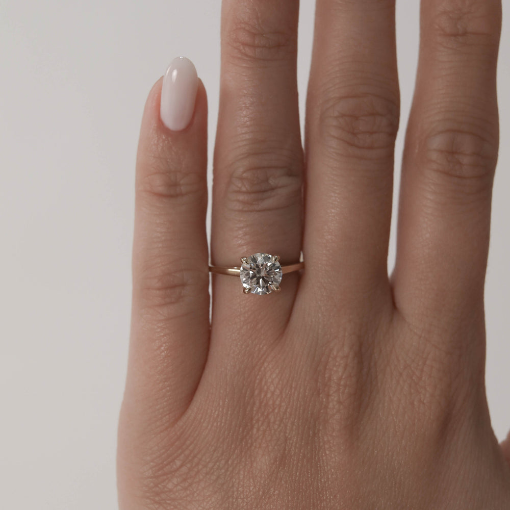 Moissanite Solitaire Engagement Ring