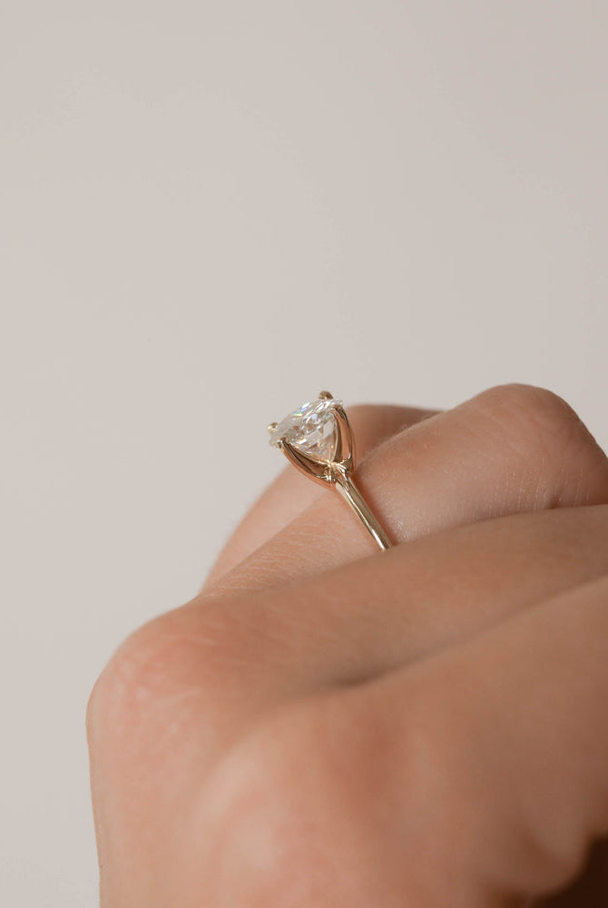 Moissanite Solitaire Engagement Ring