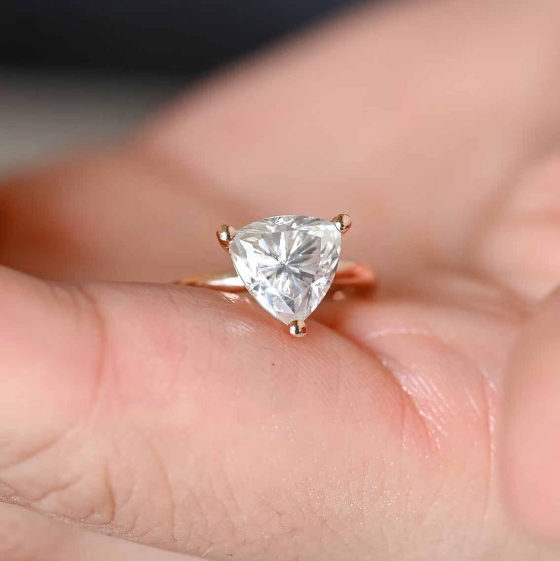 Unique Trillion Engagement Ring