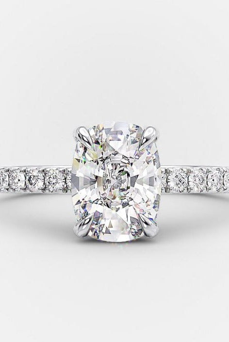 Hidden Halo Moissanite Engagement Ring