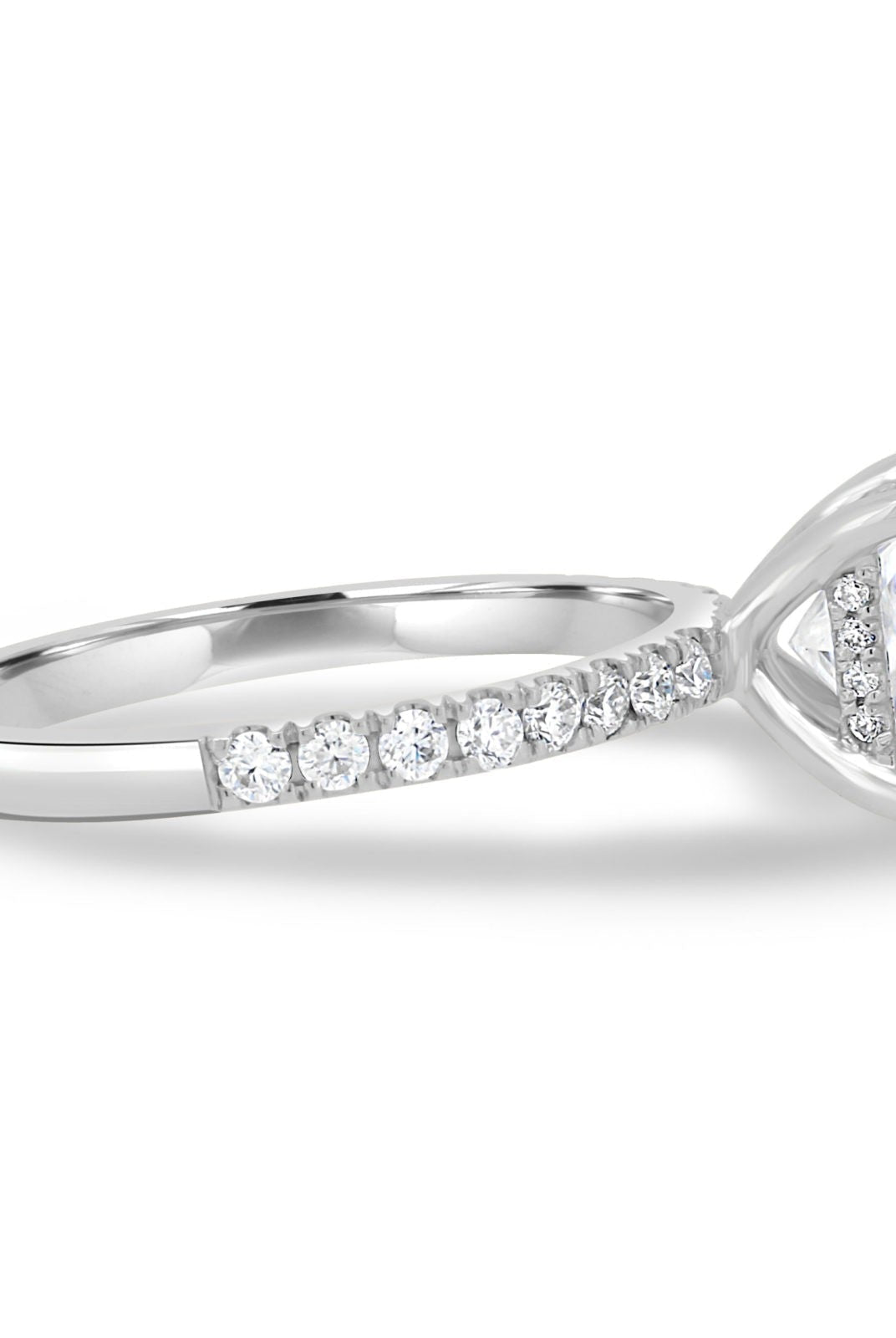 Princess Cut Hidden Halo Ring