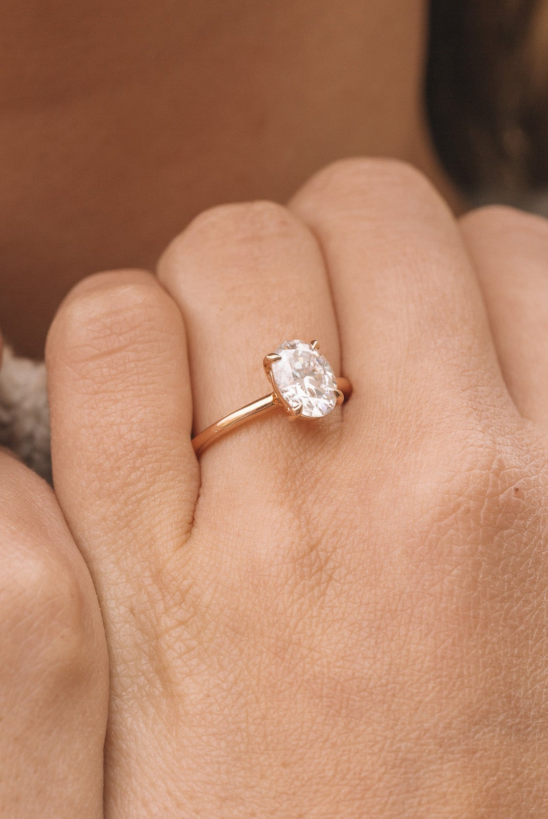 Moissanite Solitaire Engagement Ring