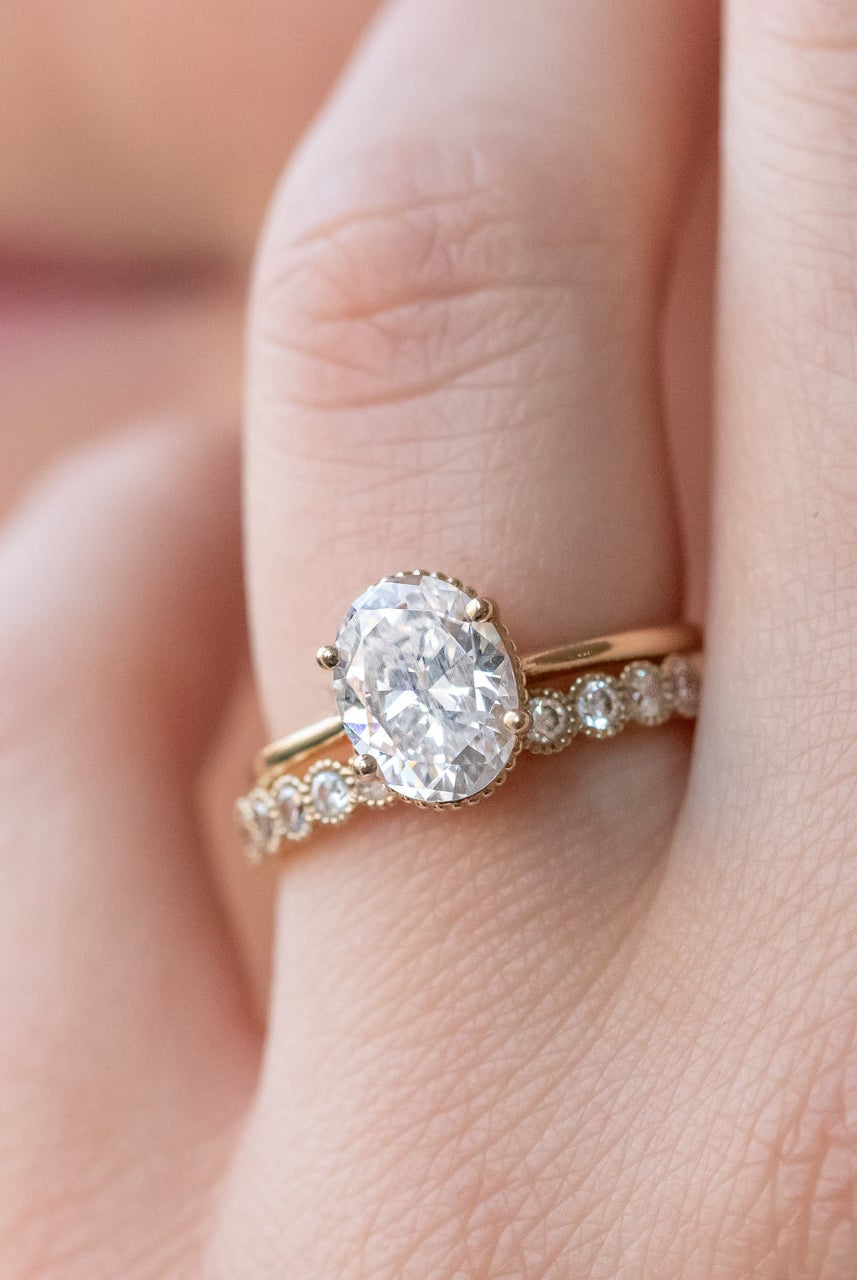 Moissanite Solitaire Engagement Ring