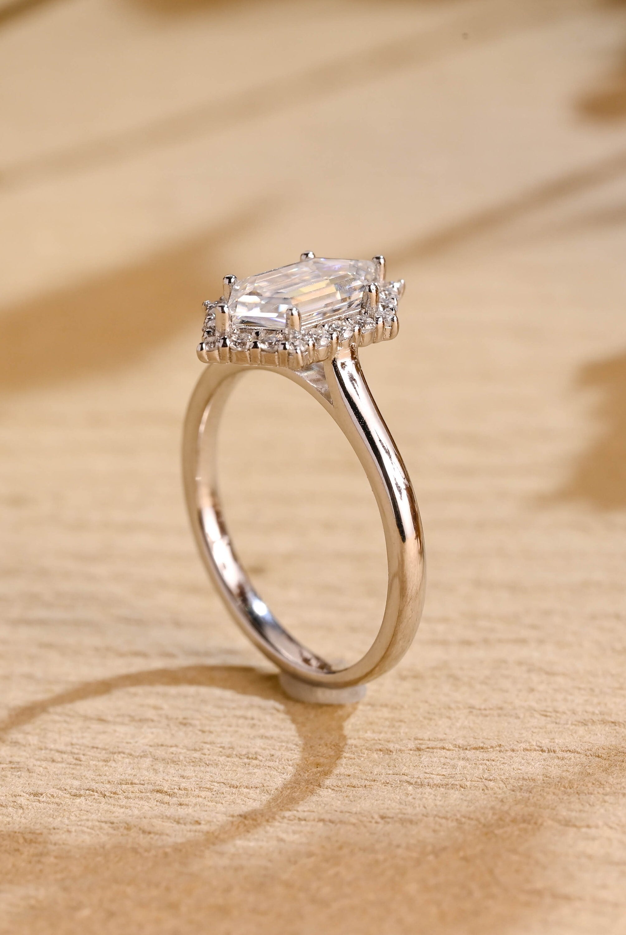 Luxury Moissanite Engagement Ring