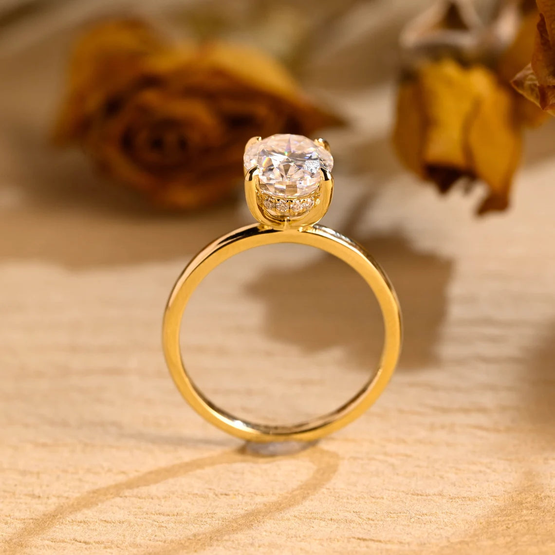 Modern Hidden Halo Ring