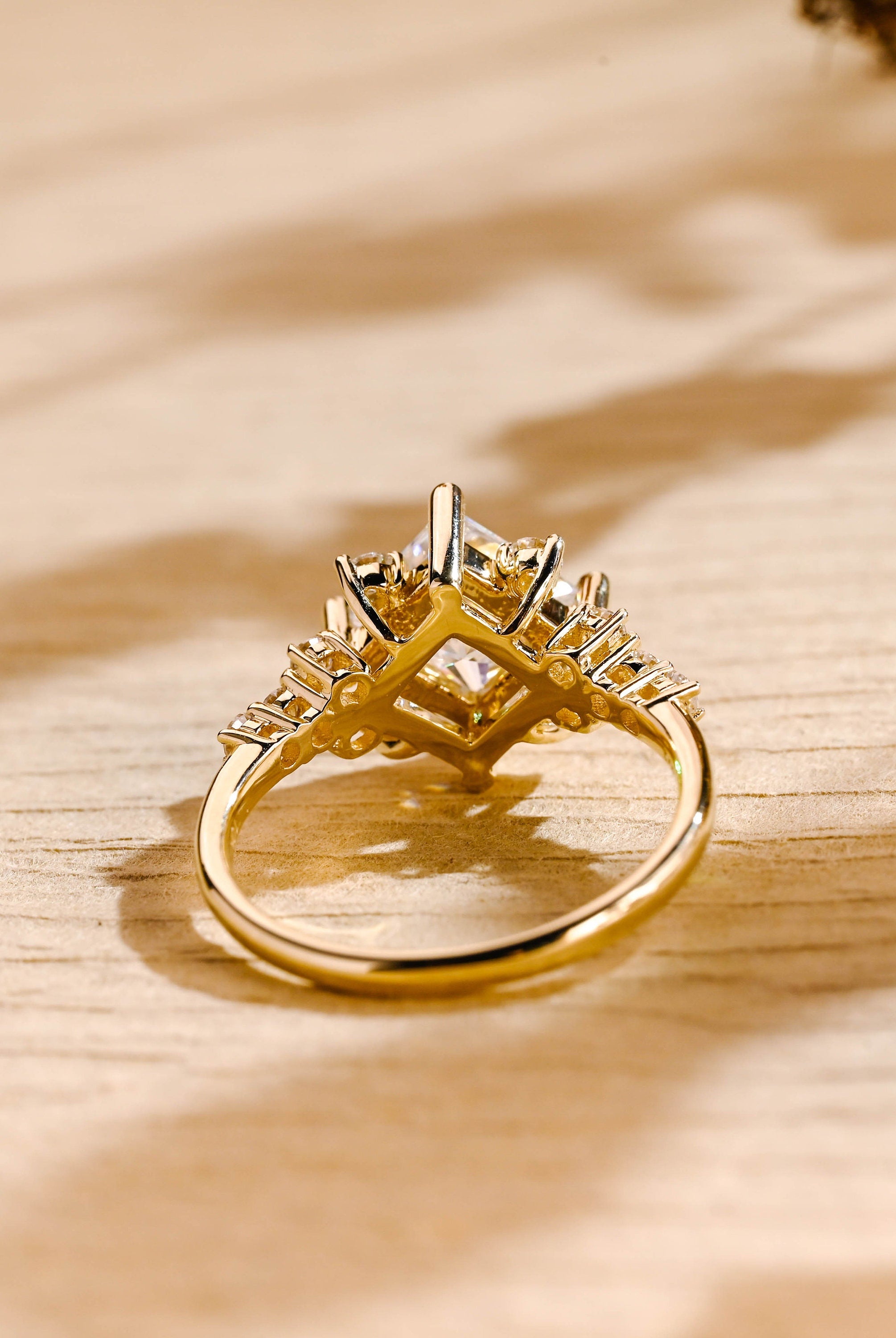 Diamond Cluster Moissanite Ring