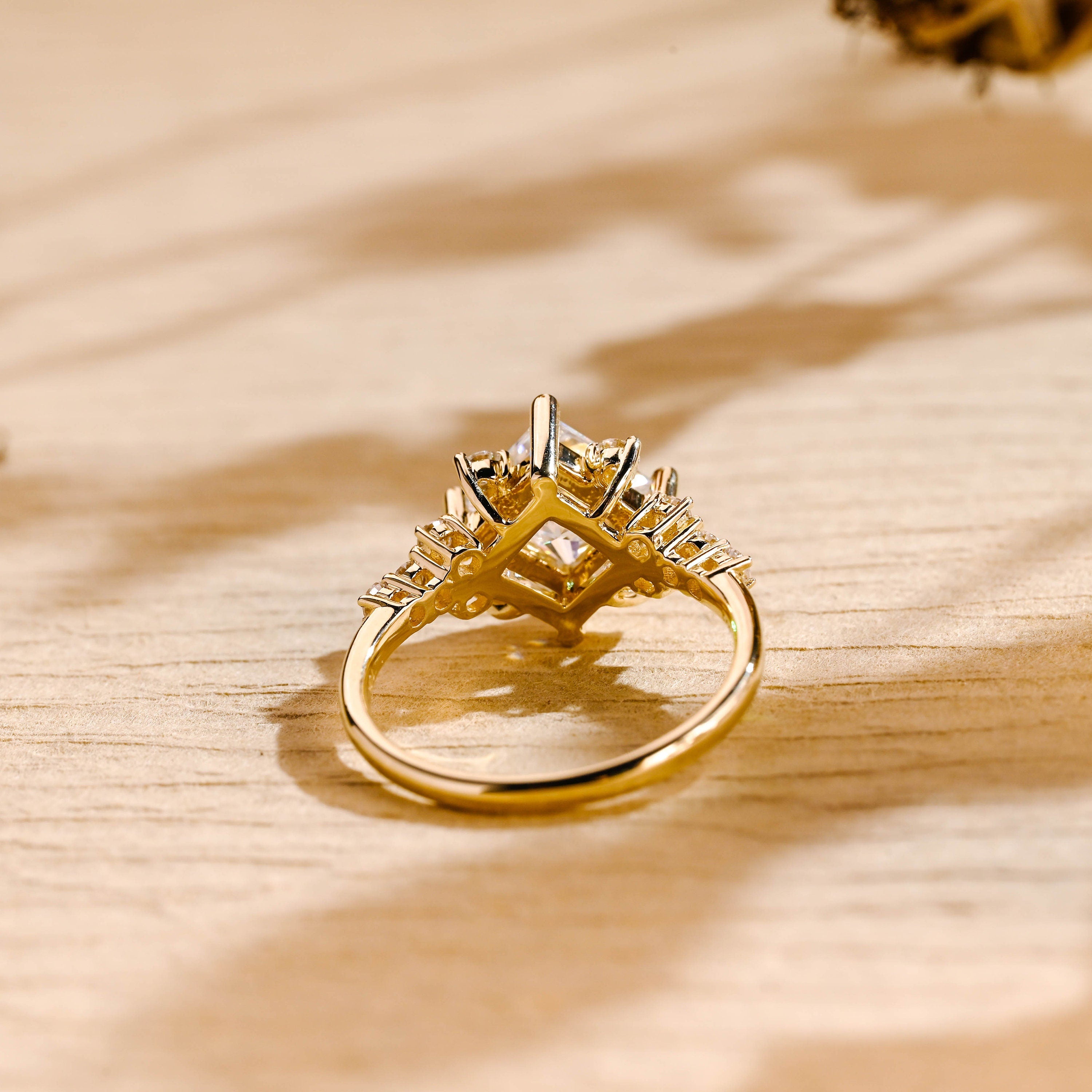 Diamond Cluster Moissanite Ring