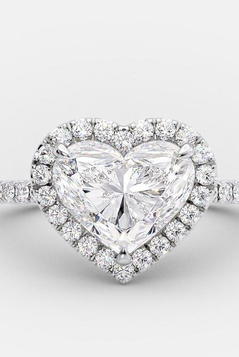 Moissanite Halo Engagement Ring