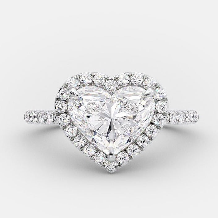 Moissanite Halo Engagement Ring