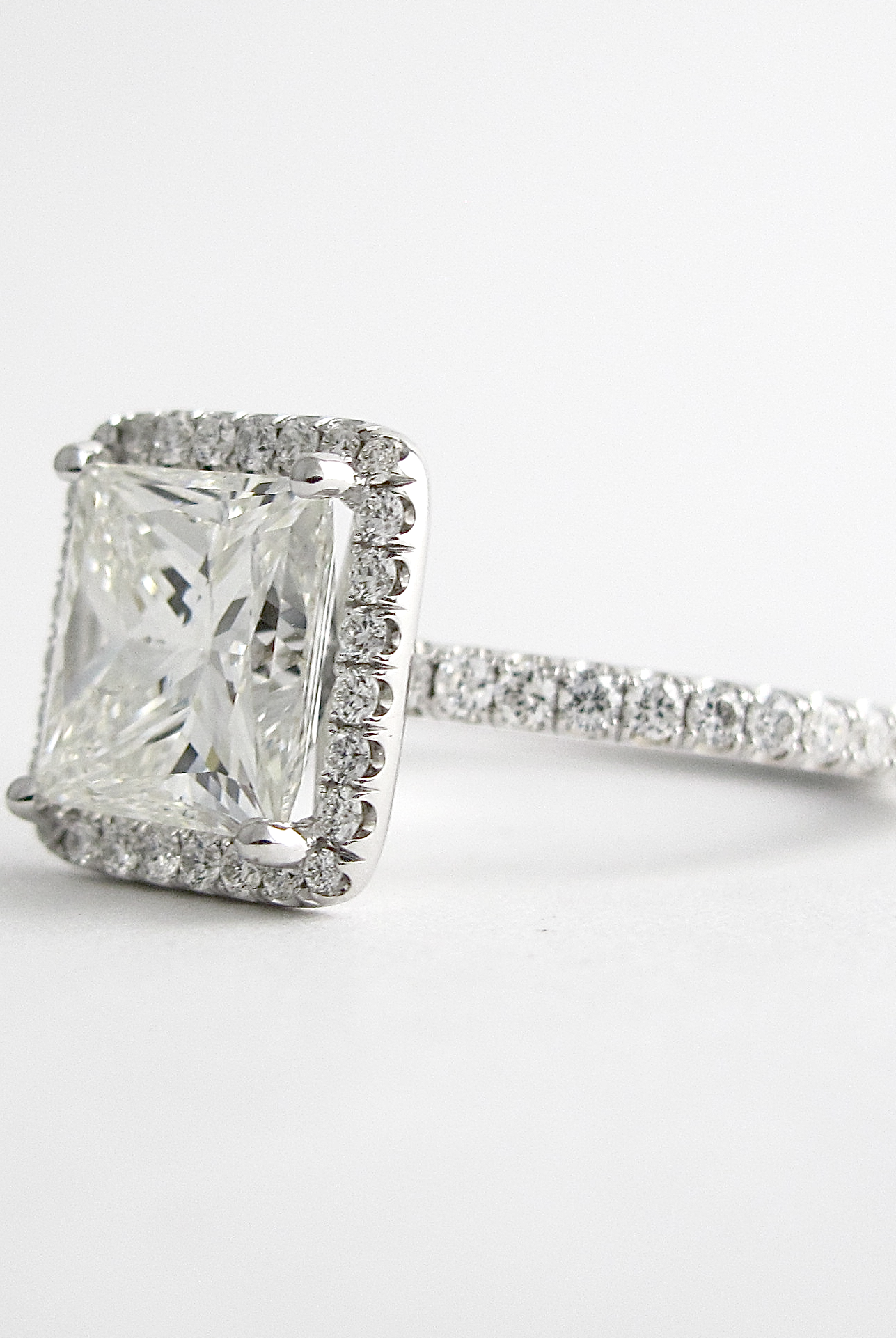 Princess Cut Halo Ring