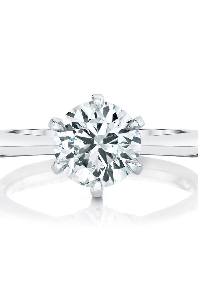 Moissanite Solitaire Engagement Ring