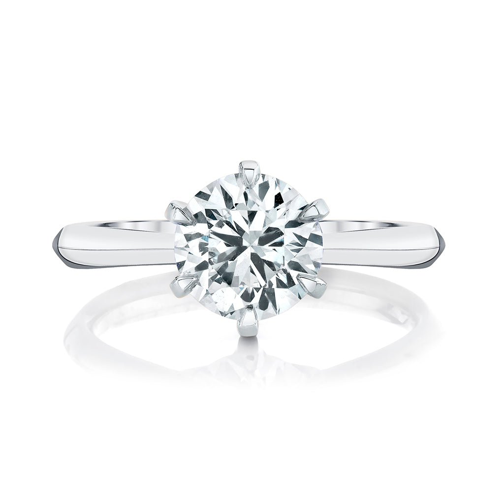 Moissanite Solitaire Engagement Ring