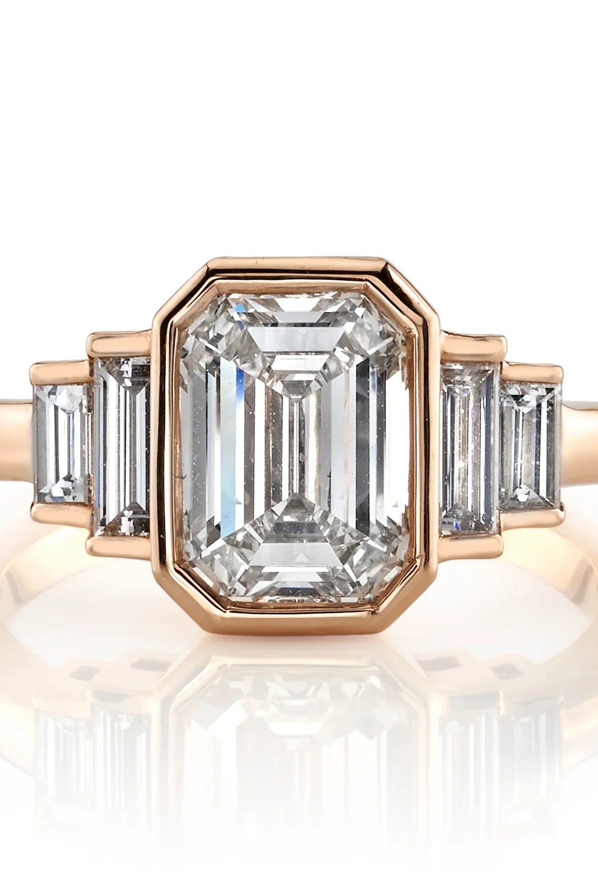 Bezel Set Moissanite Engagement Ring