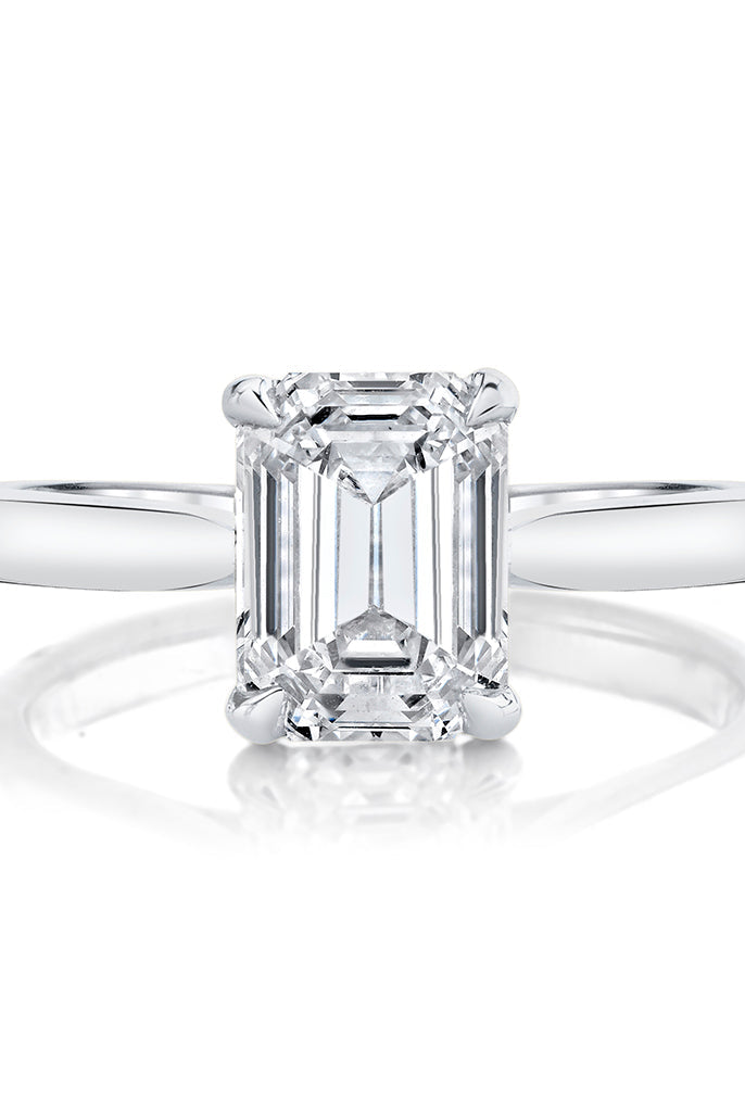 Moissanite Solitaire Engagement Ring