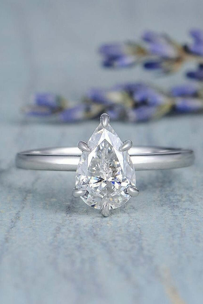 Hidden Halo Moissanite Engagement Ring