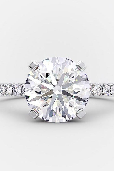 Pavé Moissanite Engagement Ring