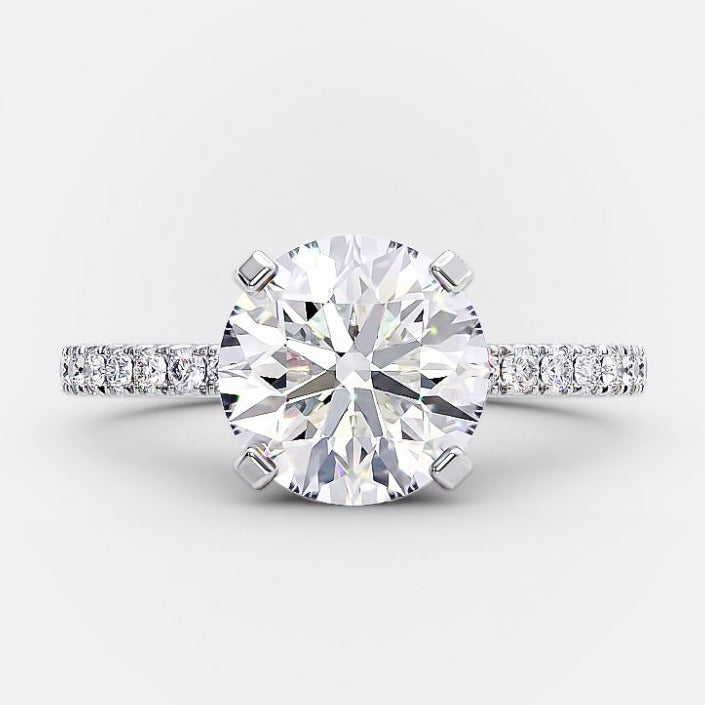 Pavé Moissanite Engagement Ring