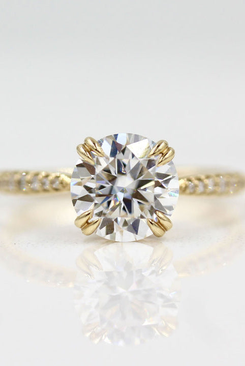 Pavé Moissanite Engagement Ring