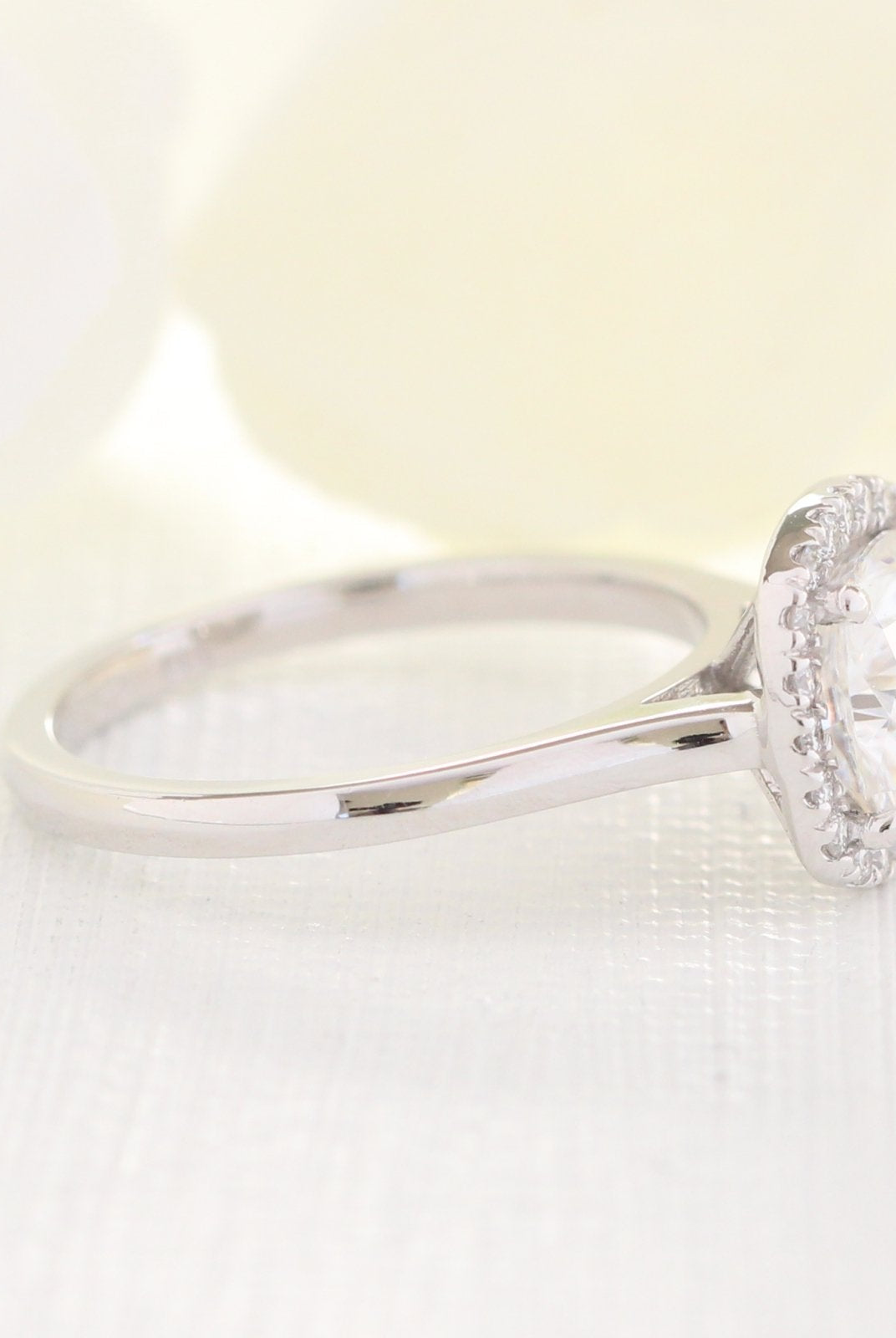 Cushion Cut Diamond Halo Ring