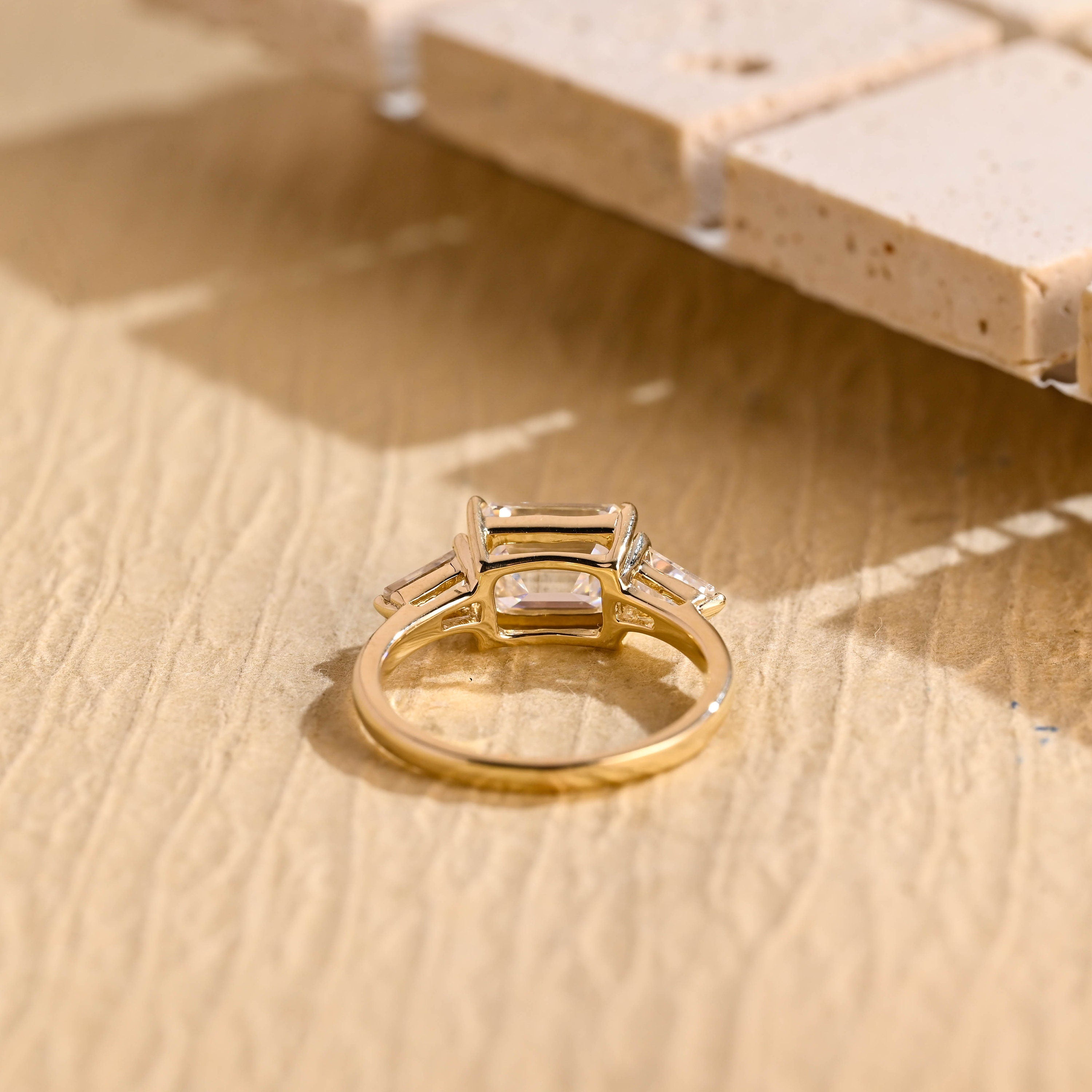 Emerald Cut Moissanite Ring