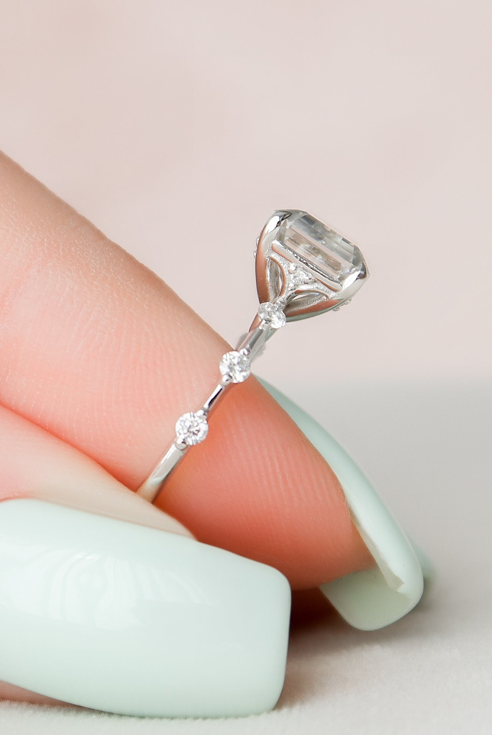 Petite Pave Engagement Ring