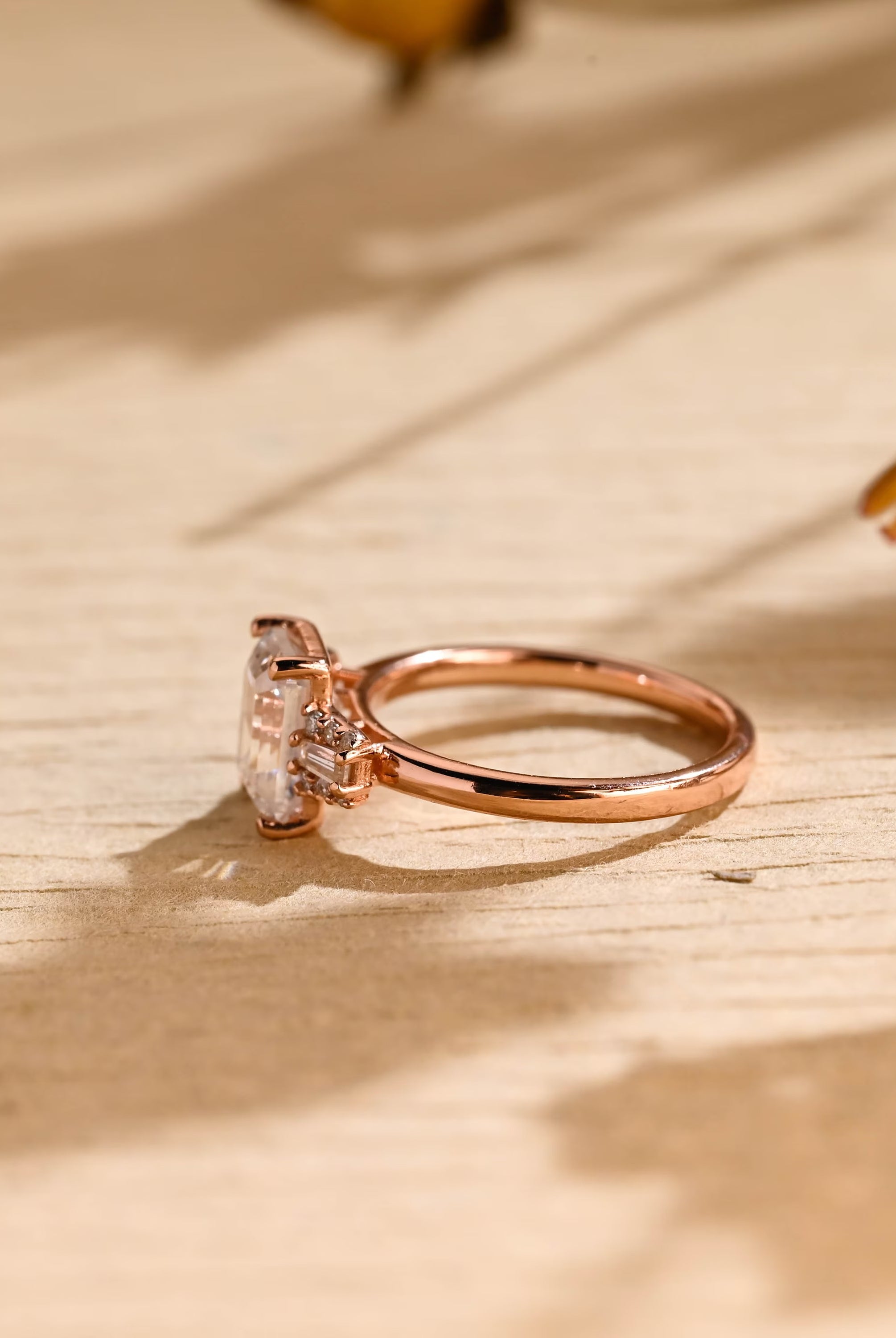 Cluster Diamond Moissanite Ring
