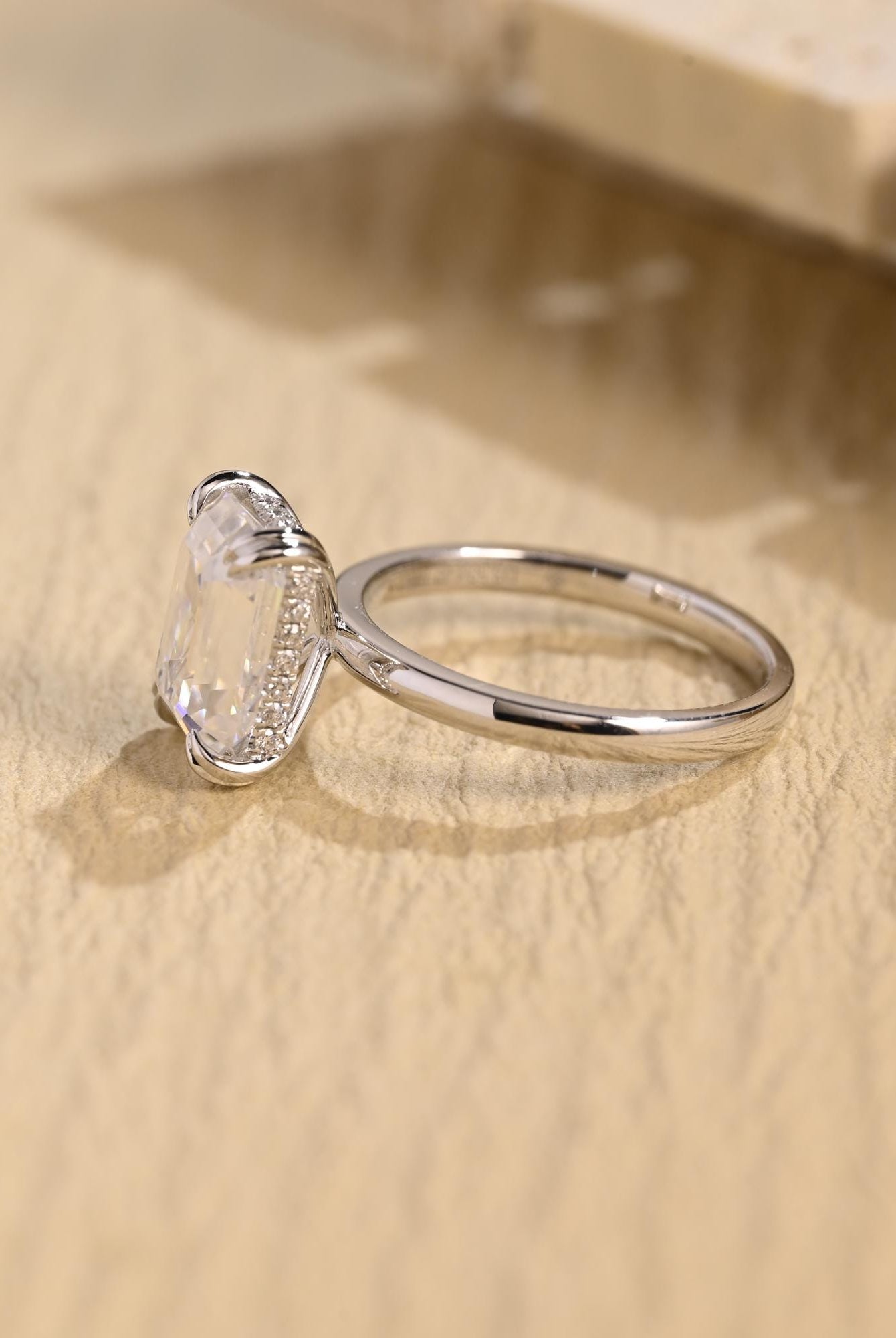 Solitaire Moissanite Engagement Ring
