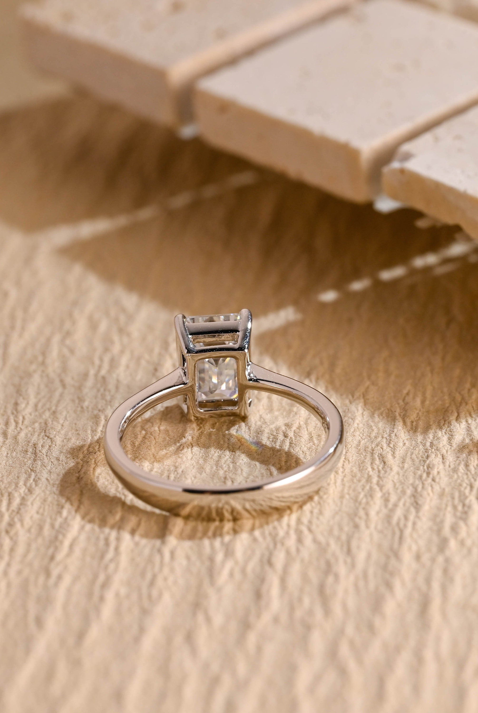 Diamond Solitaire Moissanite Ring