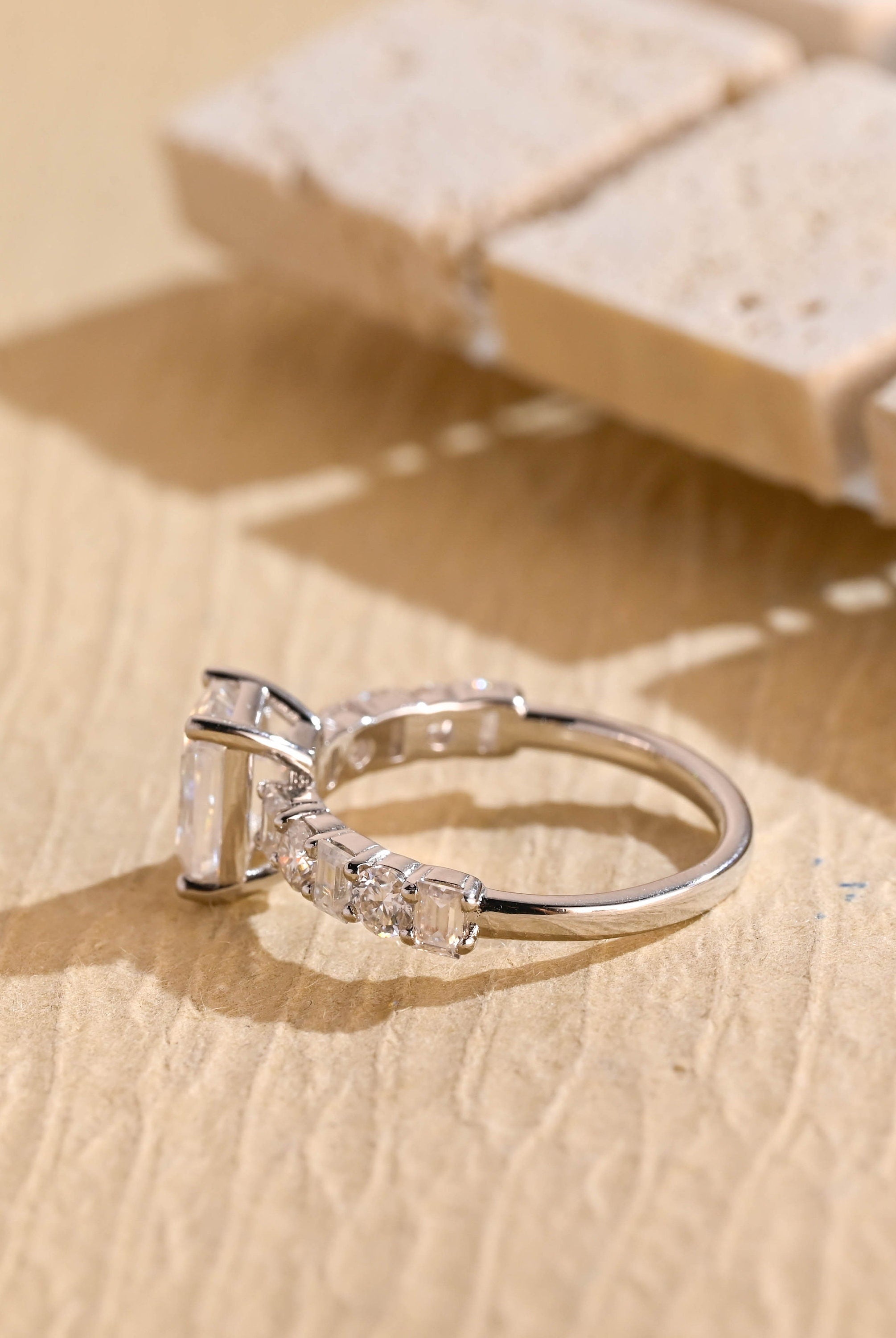 Pavé Moissanite Engagement Ring