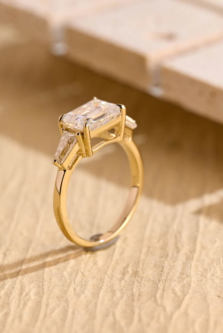 Emerald Three Stone Ring