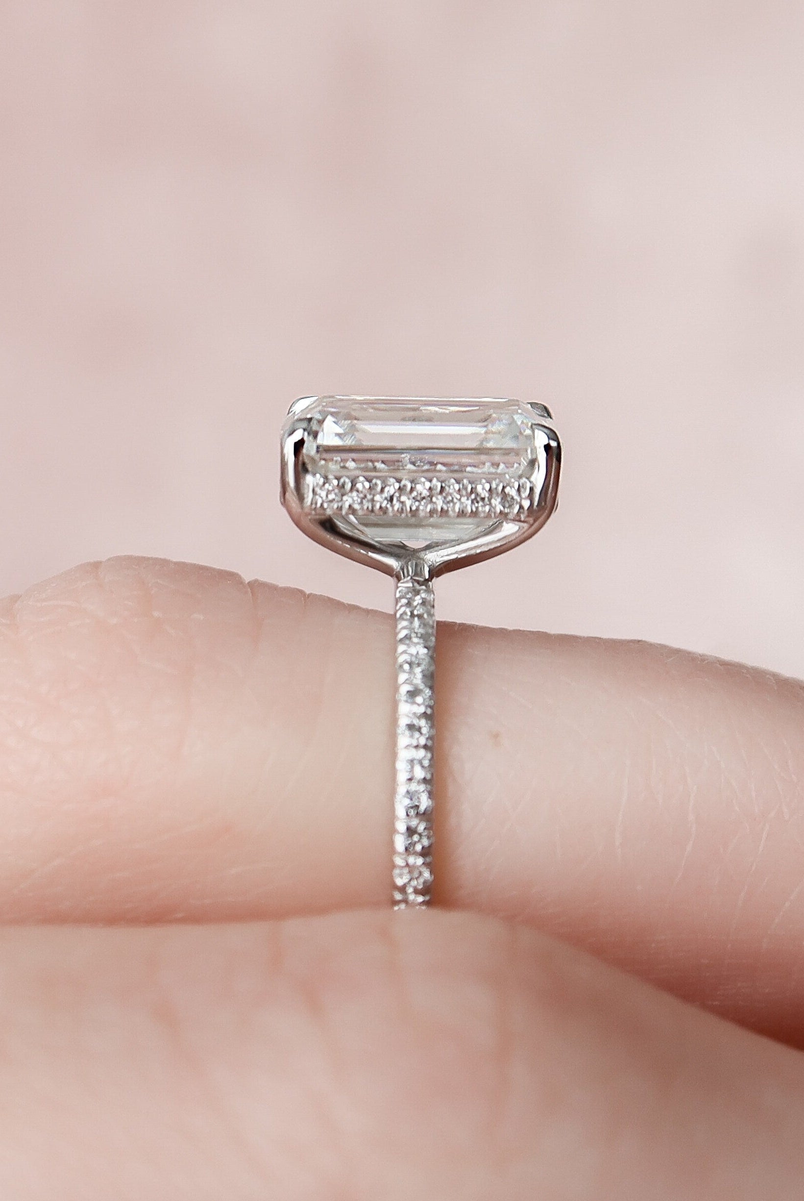 Pave Diamond Engagement Ring