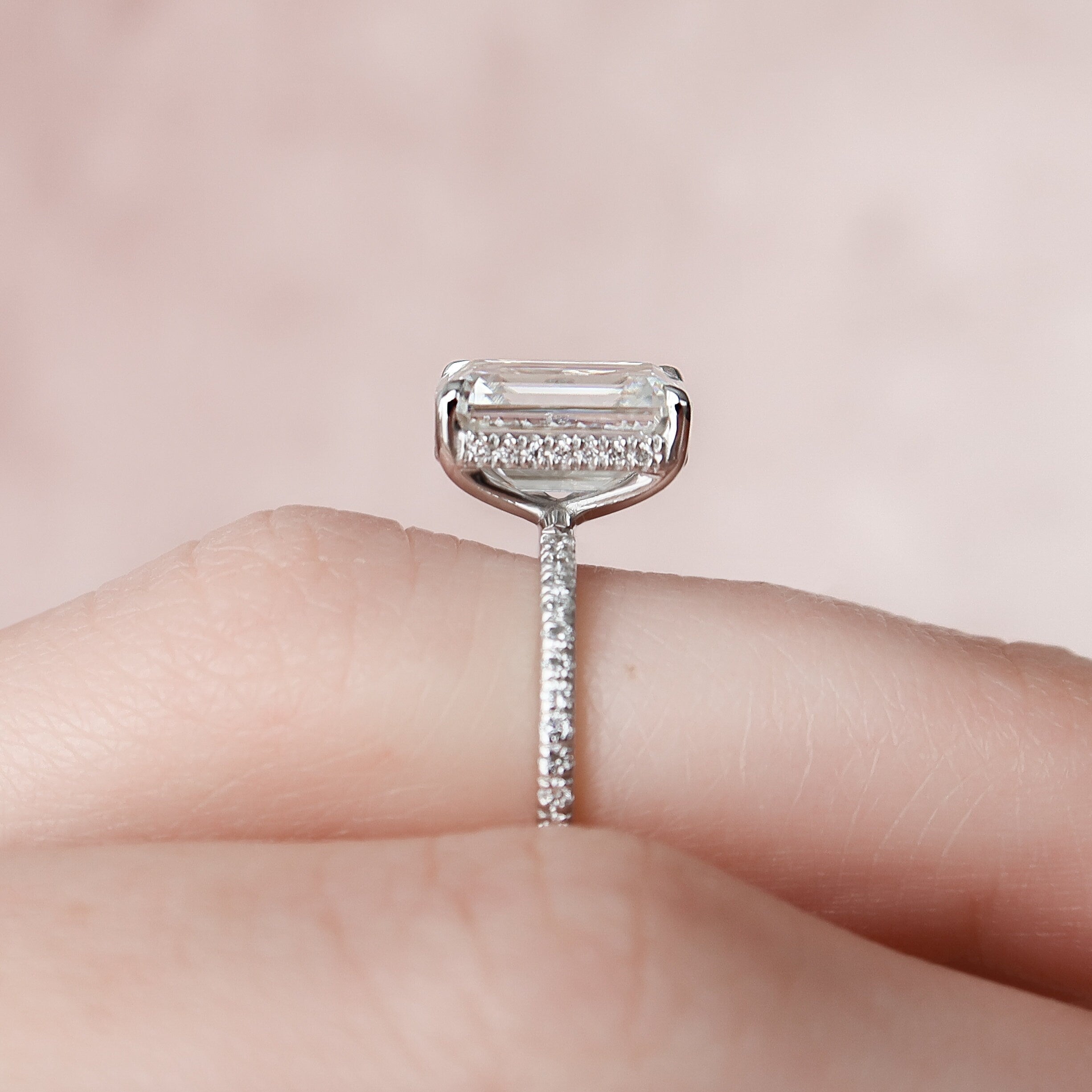 Pave Diamond Engagement Ring