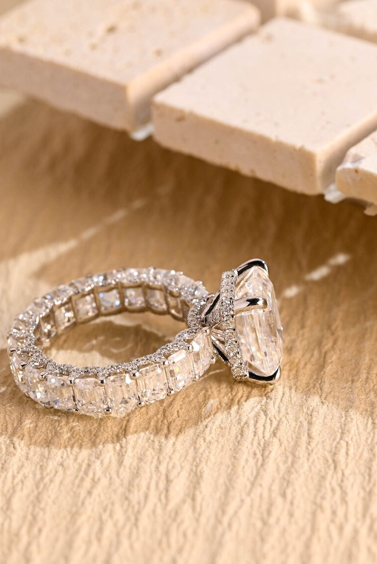 Emerald Pave Engagement Ring
