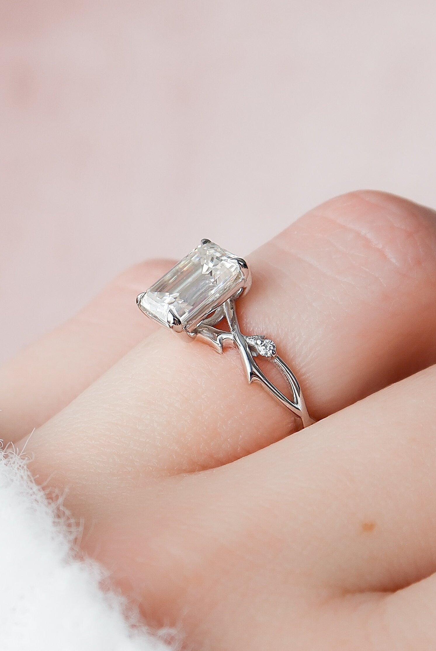 Nature Inspired Moissanite Ring