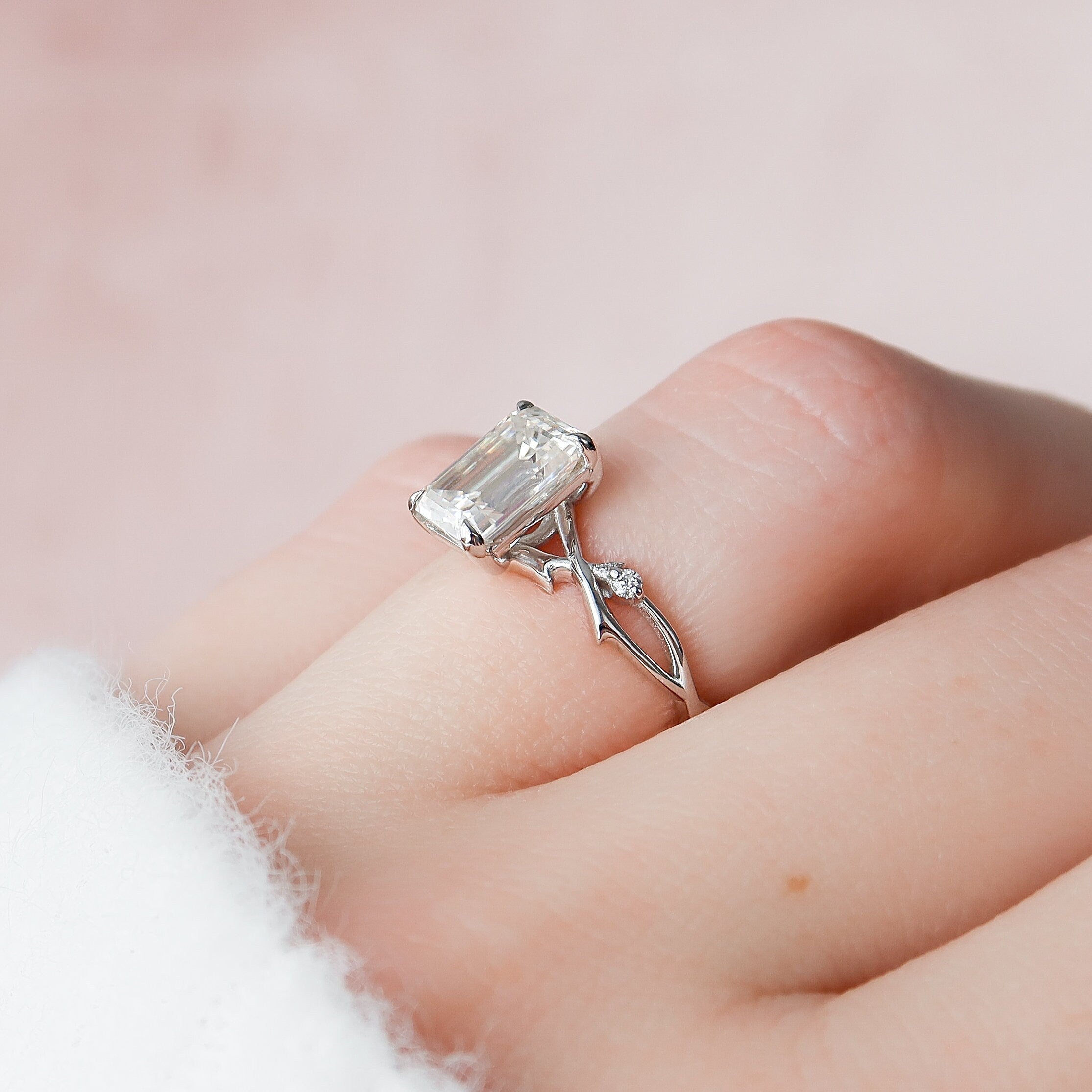 Nature Inspired Moissanite Ring