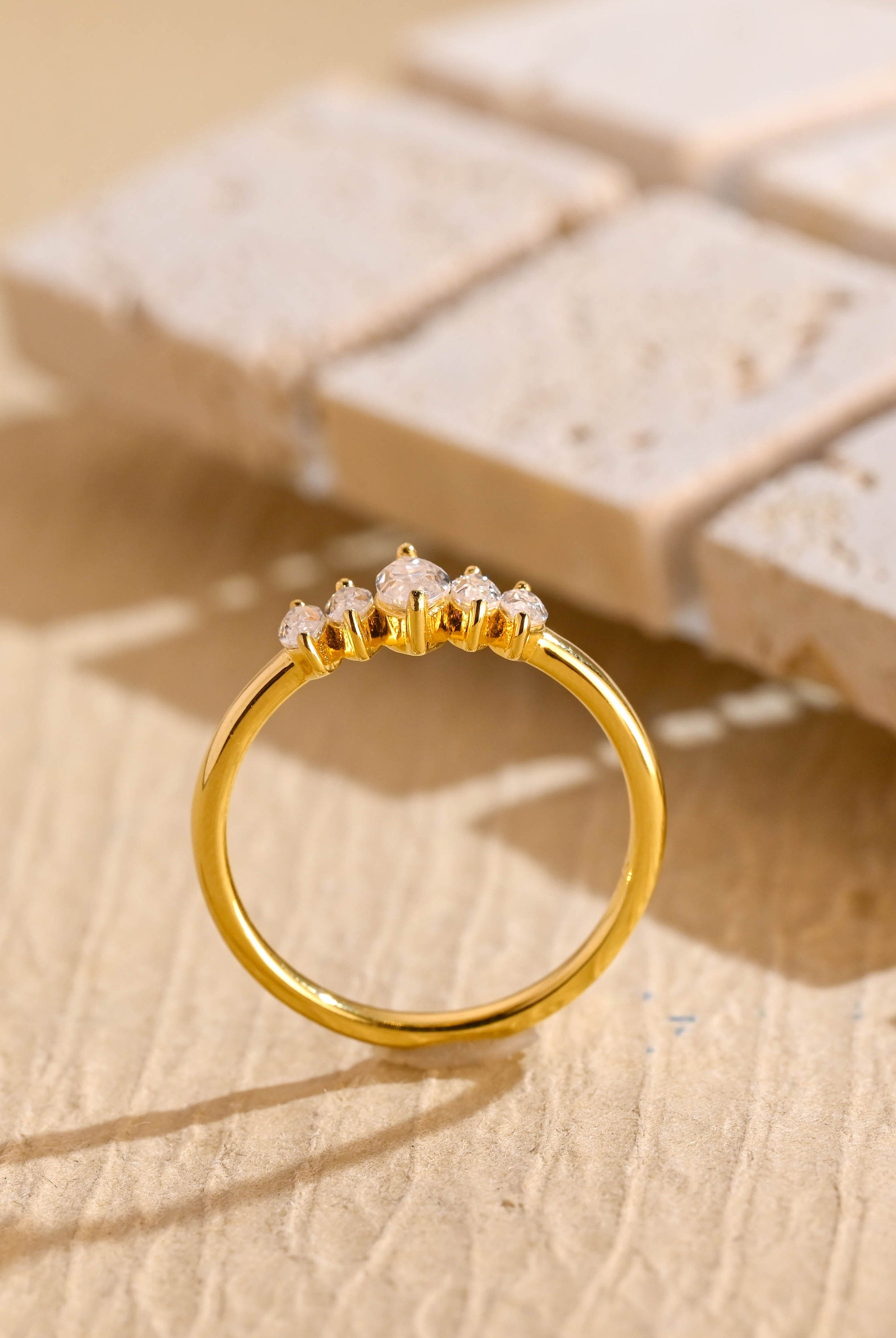 White Gold Marquise Moissanite Ring