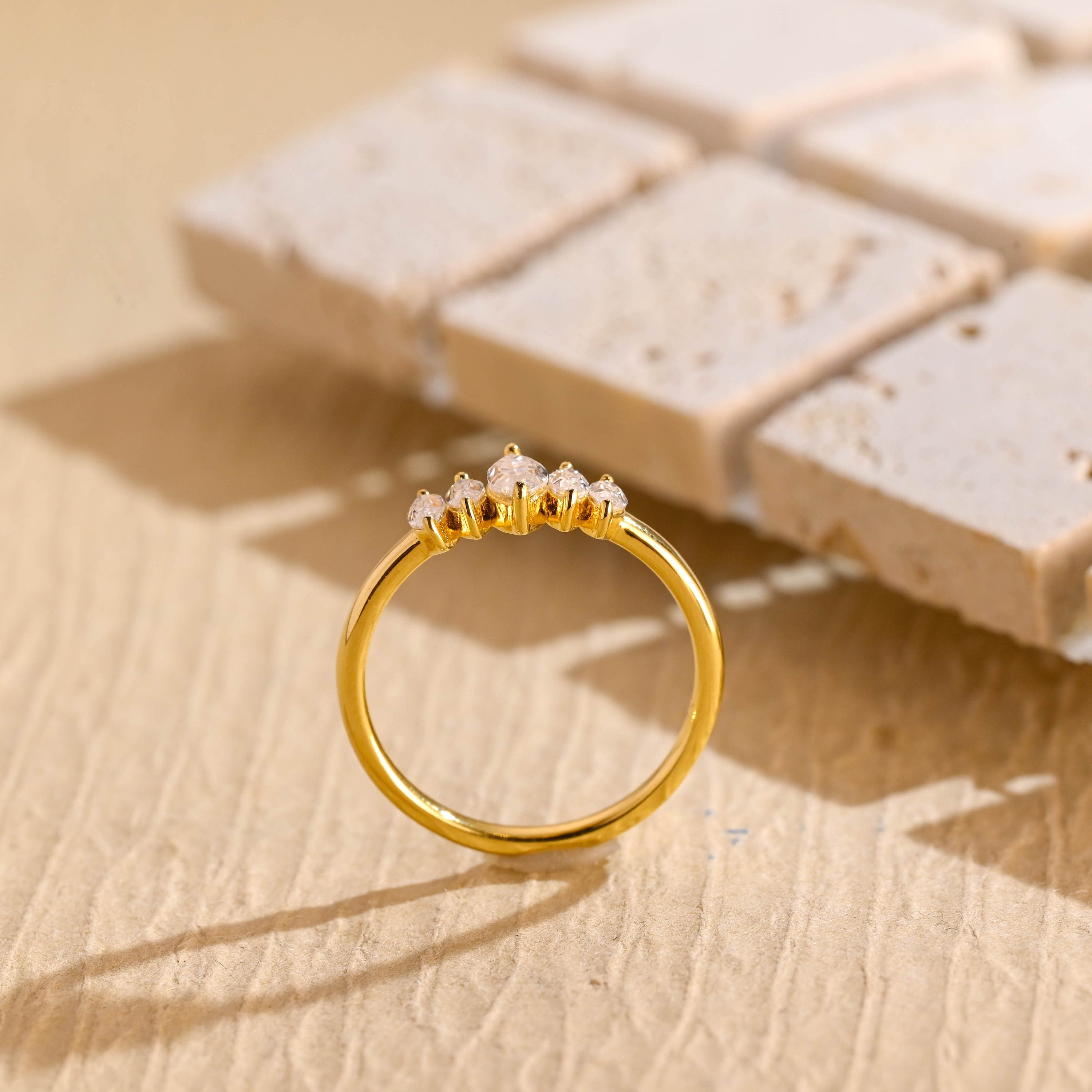 White Gold Marquise Moissanite Ring