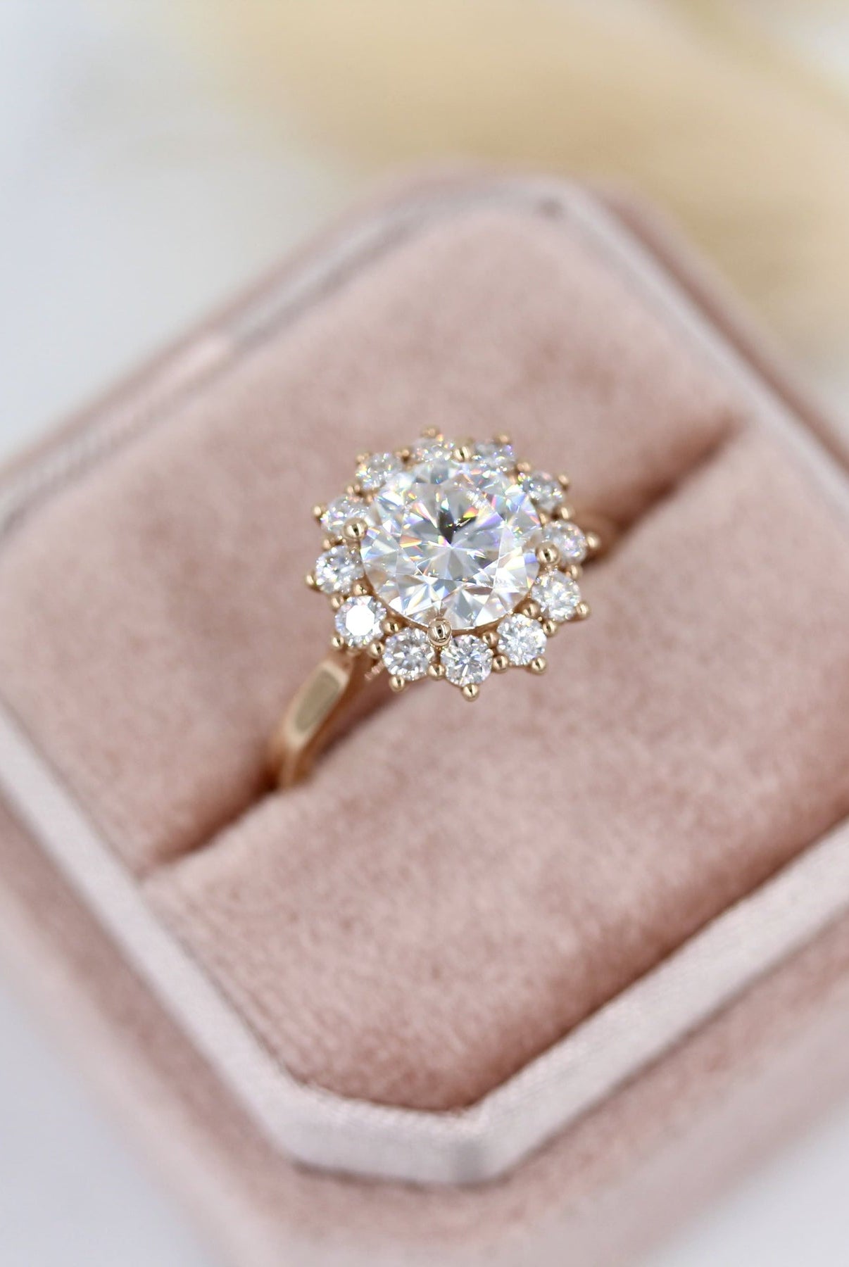 Moissanite Diamond Engagement Ring