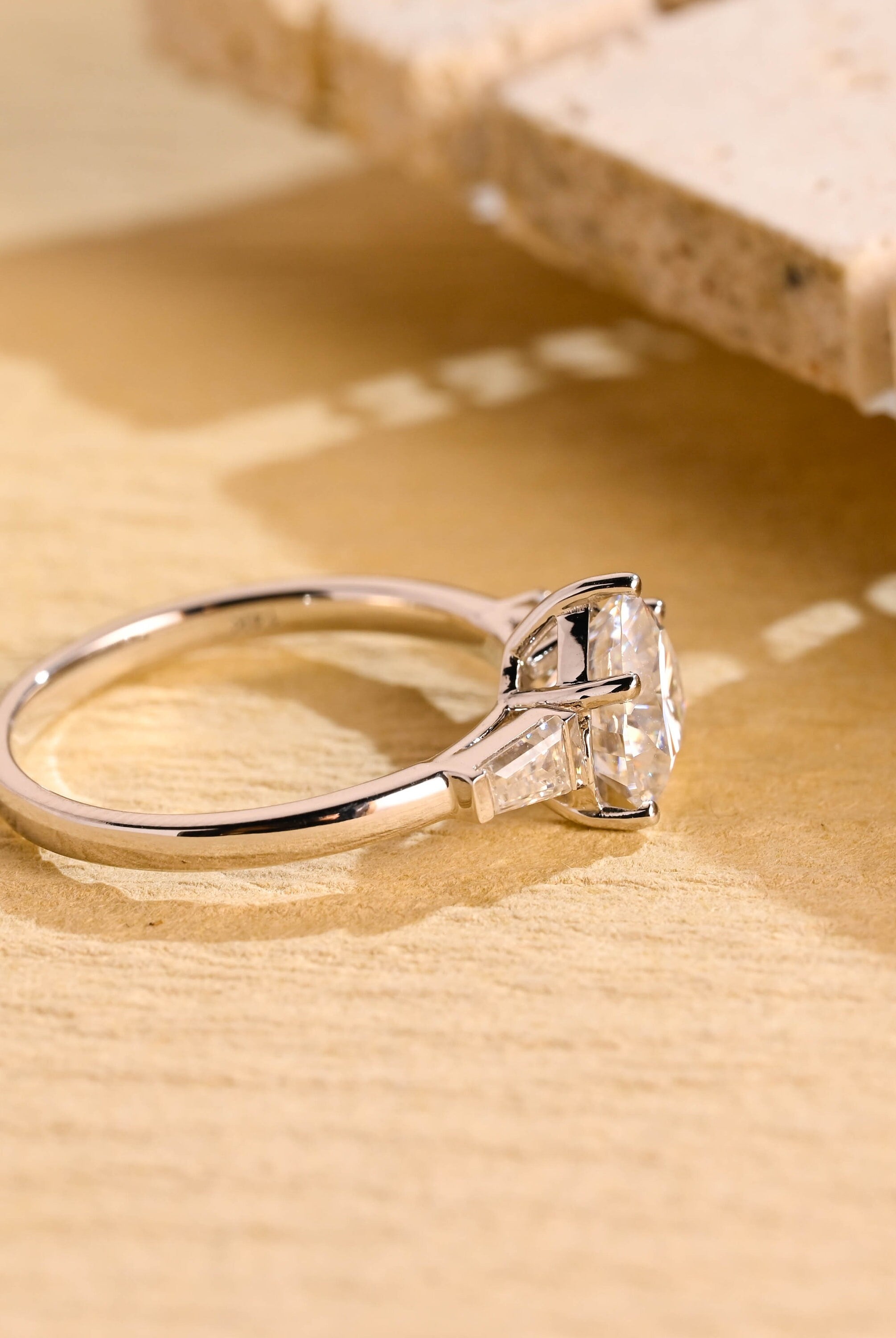 Heart Shaped Moissanite Engagement Ring