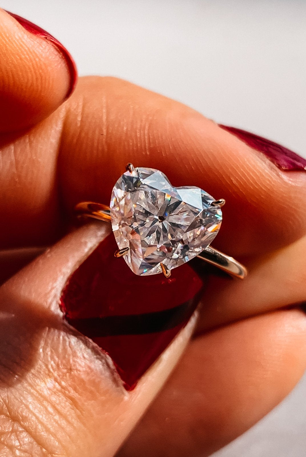 Heart Diamond Moissanite Ring