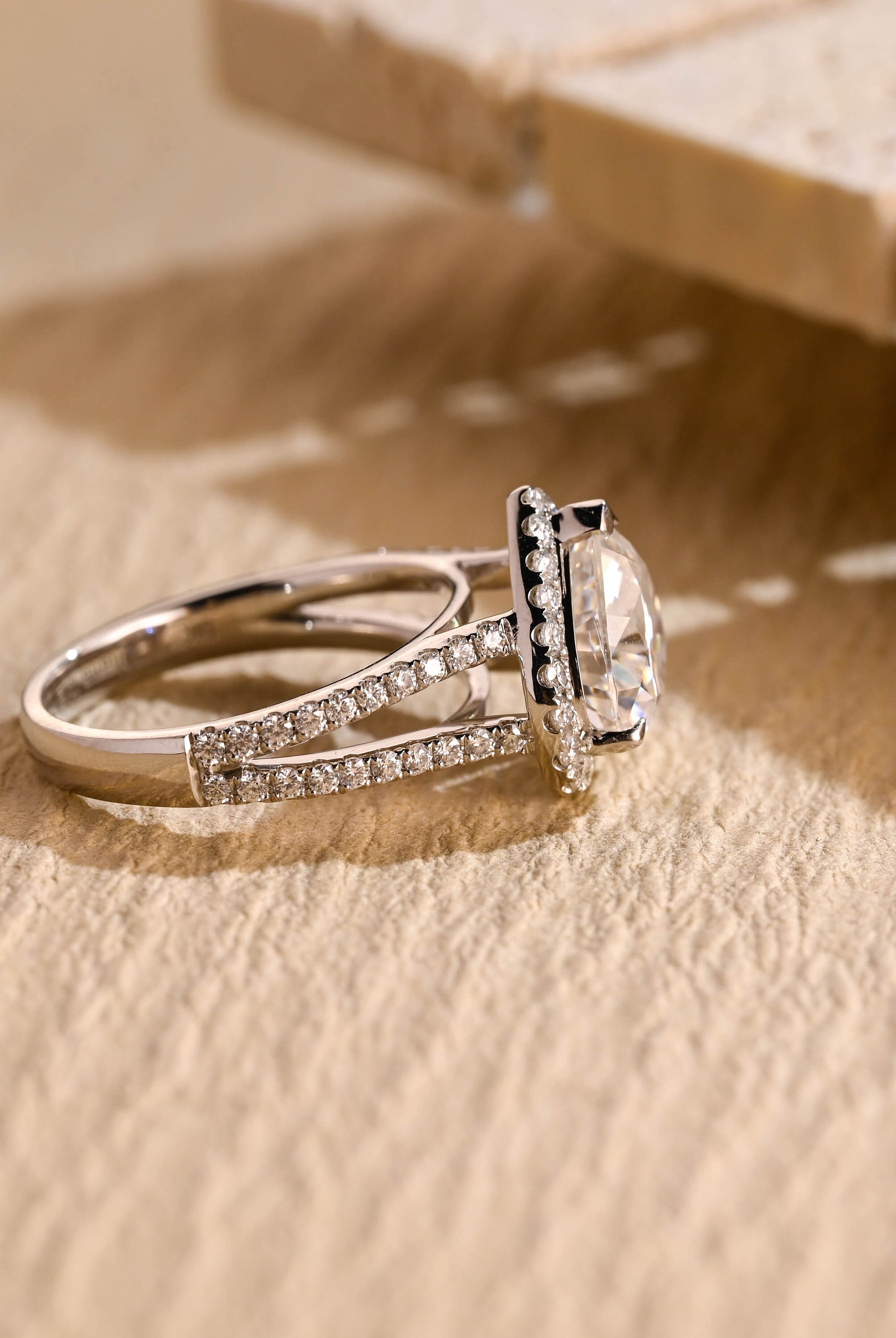 Heart Shaped Halo Ring