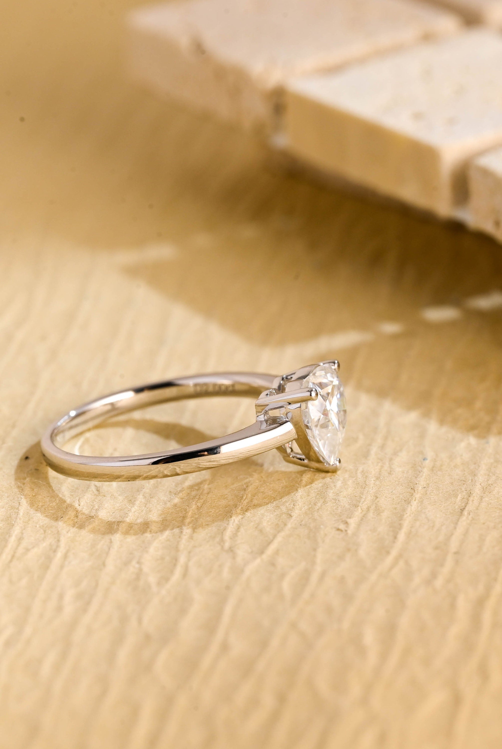 Diamond Solitaire Moissanite Ring