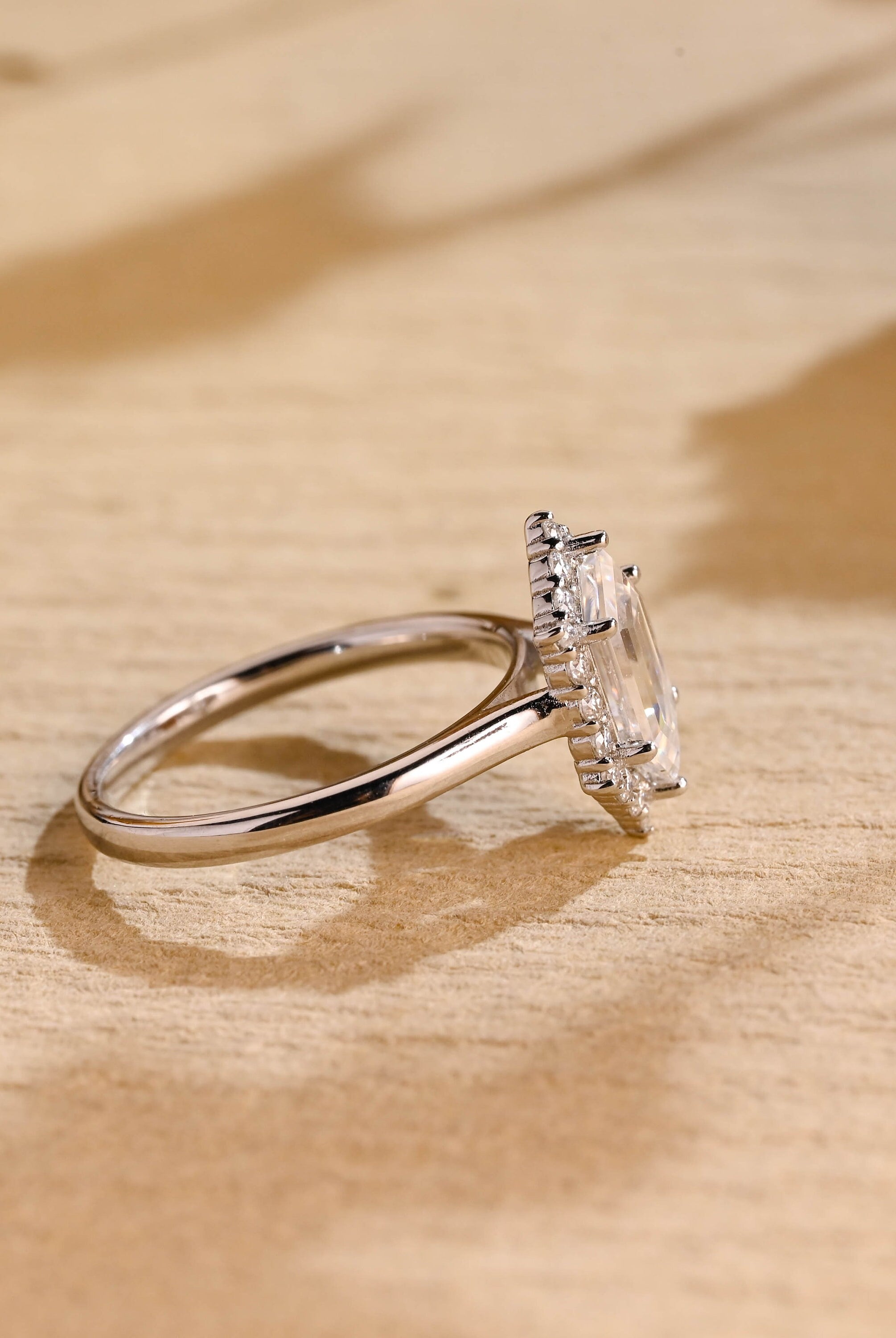 Hexagon Cut Proposal Ring