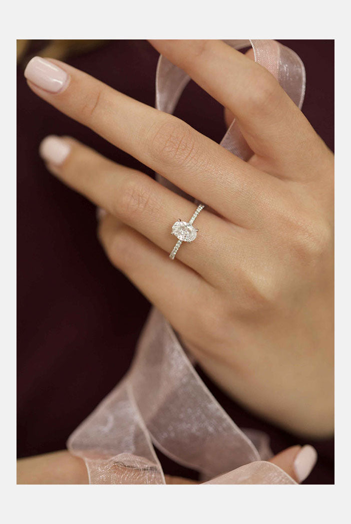 Custom Moissanite Engagement Ring