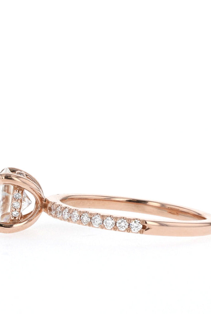 Round Cut Hidden Halo Ring