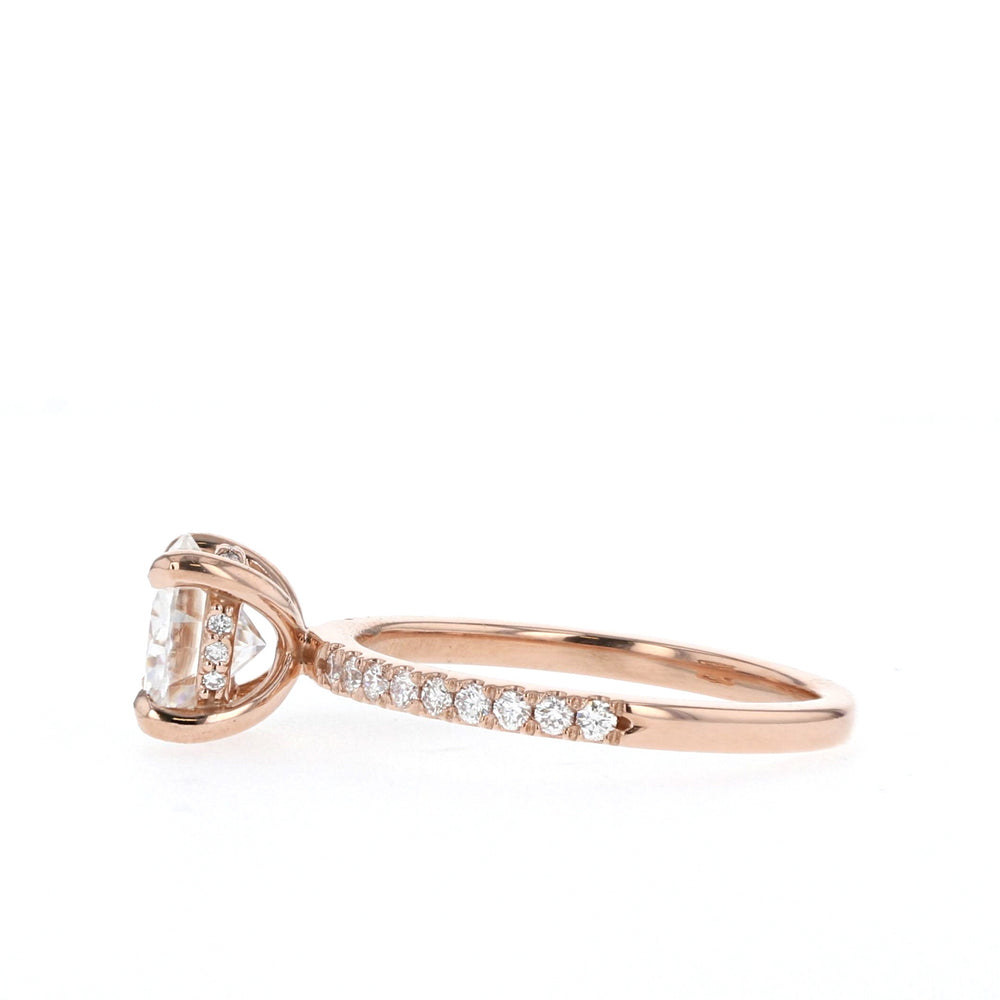 Round Cut Hidden Halo Ring