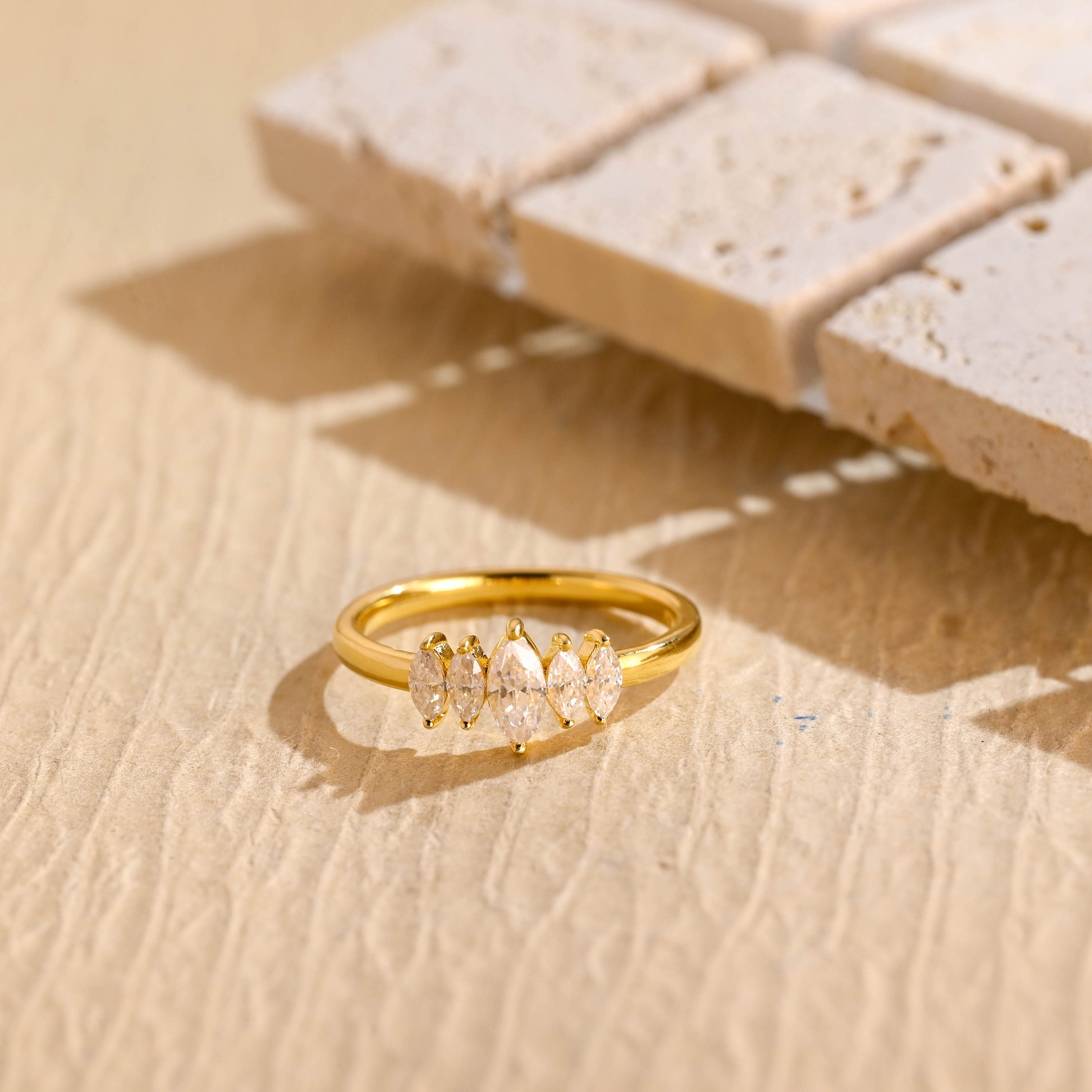 1 Carat Marquise Moissanite Ring
