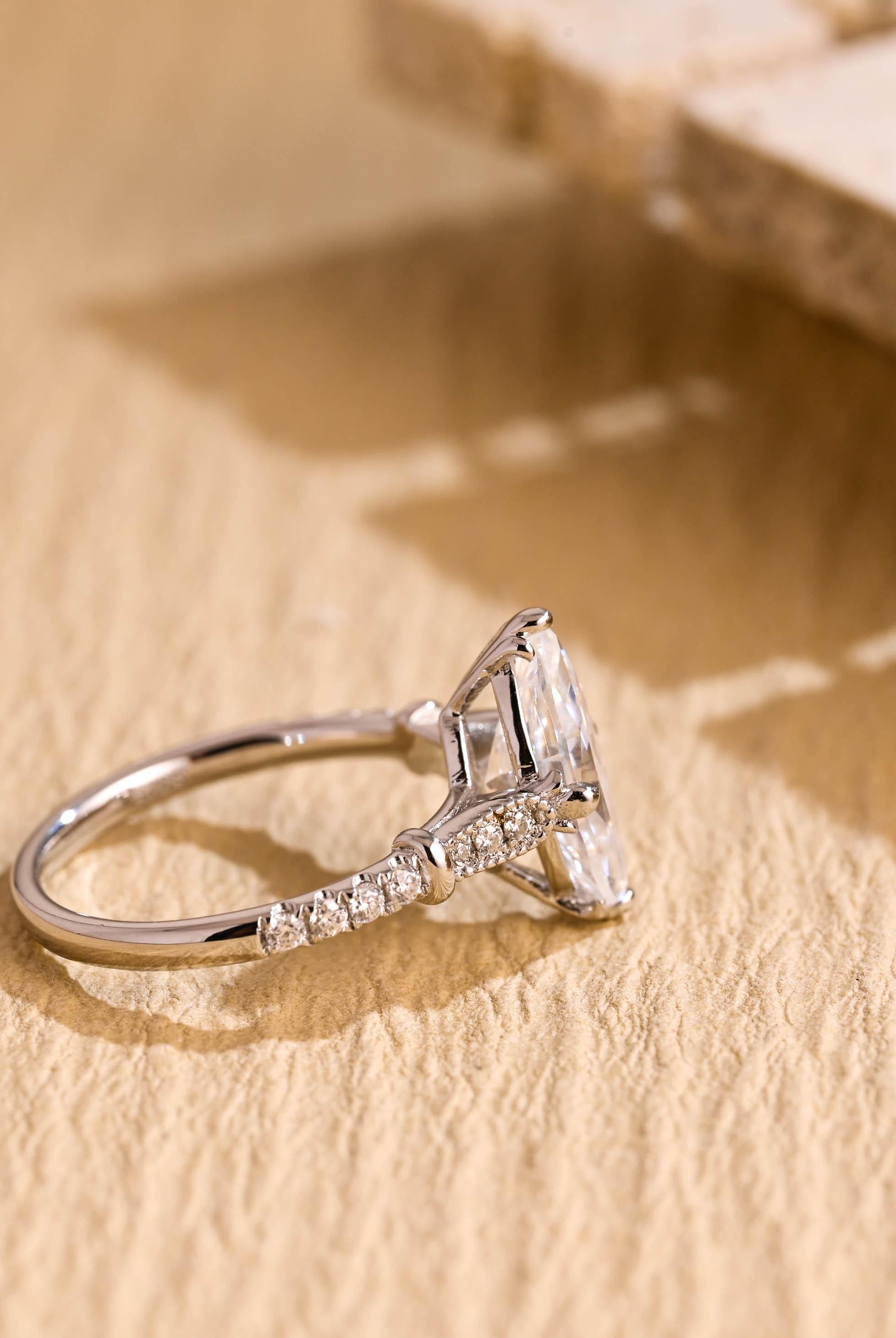 Luxury Moissanite Engagement Ring