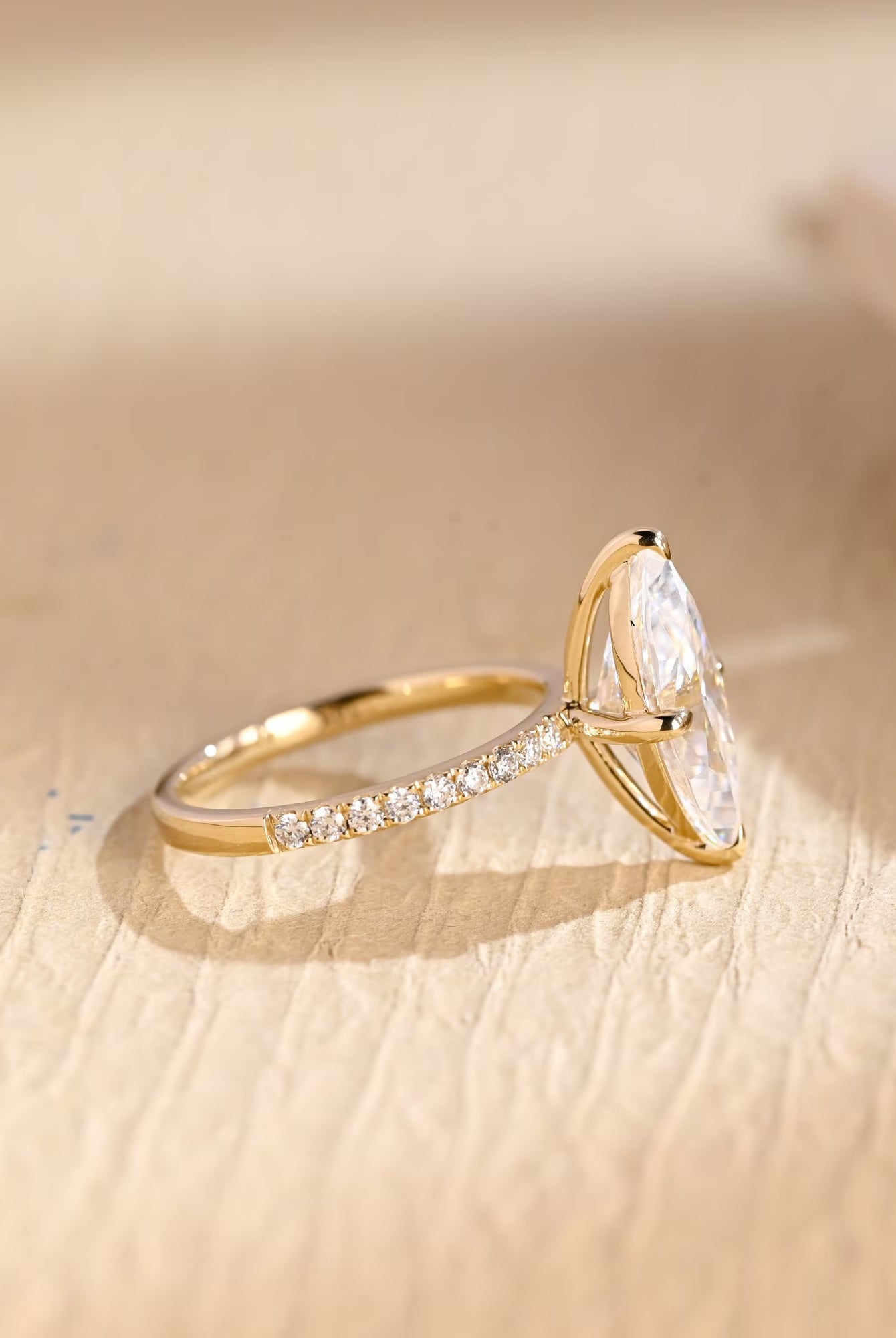 Luxury Marquise Ring with Sparkling Pavé Accents