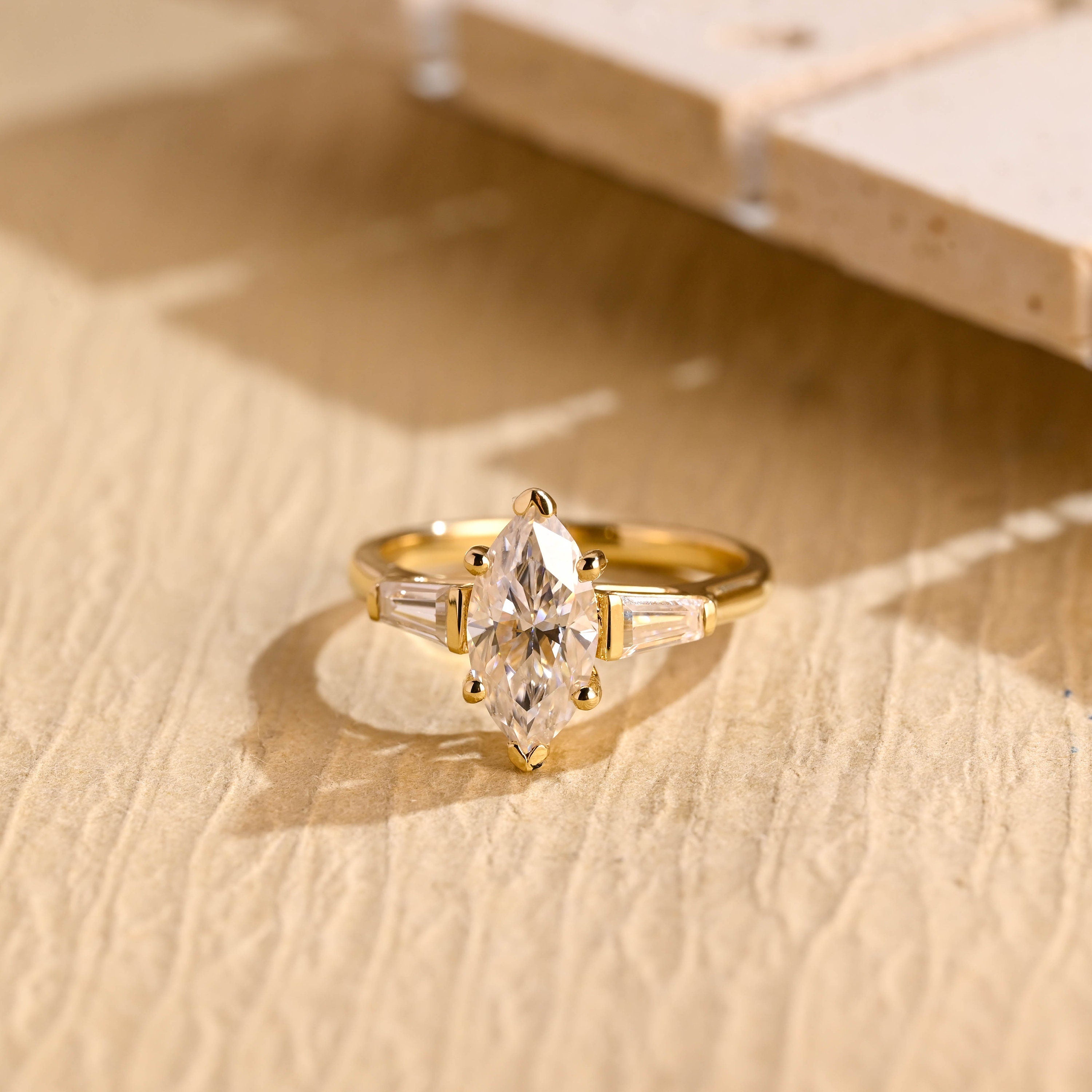 1 Carat Marquise Moissanite Ring
